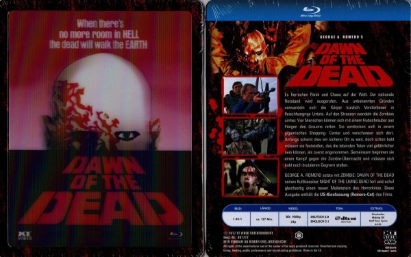 Zombie Dawn of the Dead - Blu-ray Holo-Metalpak US/Romero Cut