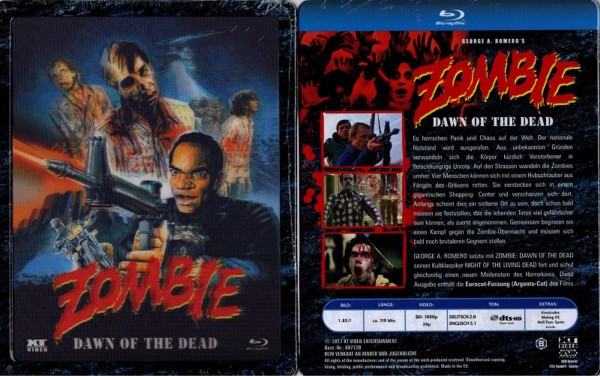 Zombie Dawn of the Dead - Blu-ray Holo-Metalpak EURO/Argento Cut