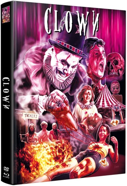 The Clown Willkommen im Kabinett des Schreckens - DVD/Blu-ray Mediabook Wattiert Lim 500