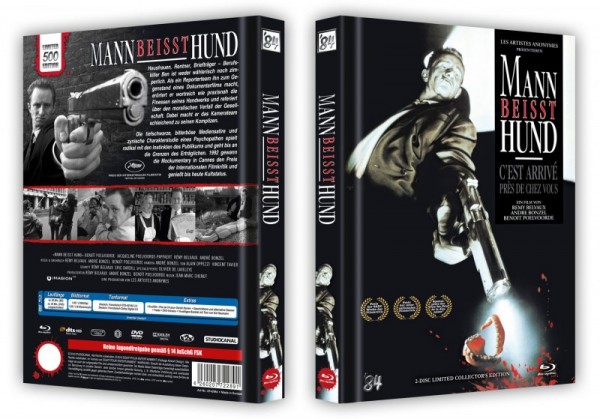 Mann beisst Hund - DVD/Blu-ray Mediabook A Lim 500